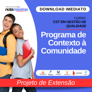 PROJETO DE EXTENSÃO I - GESTÃO DE QUALIDADE